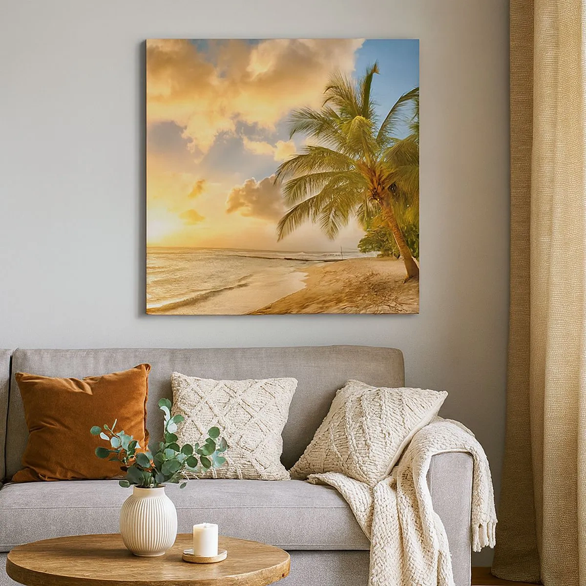 Impression sur toile - Image sur toile - Été éternel, toujours des vacances - 30x30 cm