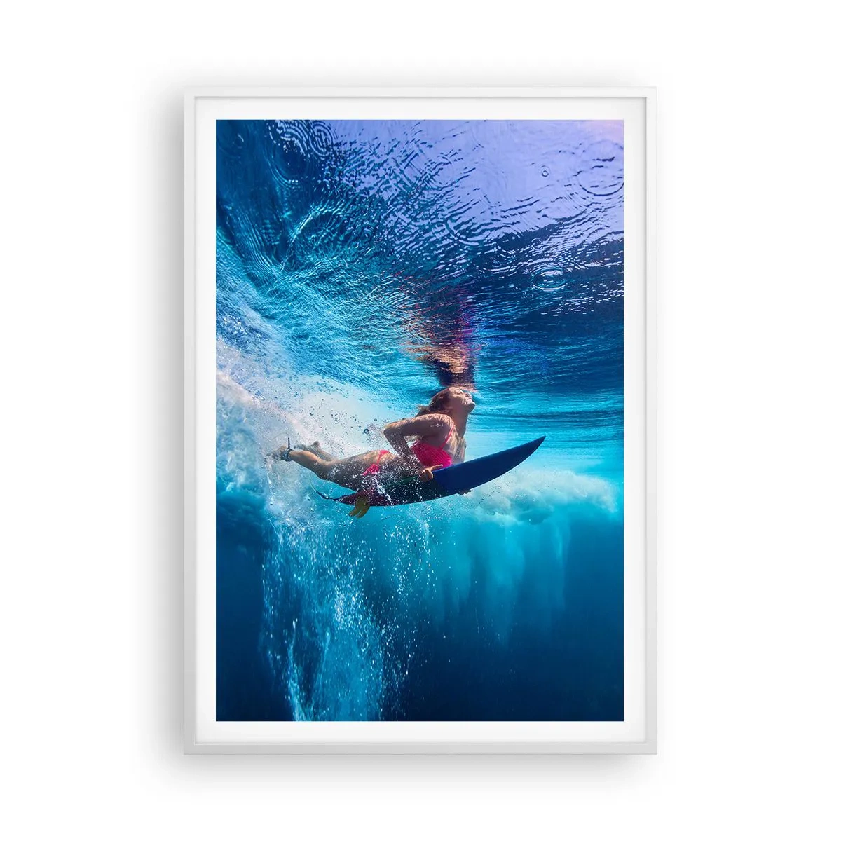 Affiche dans un cadre blanc - Poster - Joie profonde - 70x100 cm