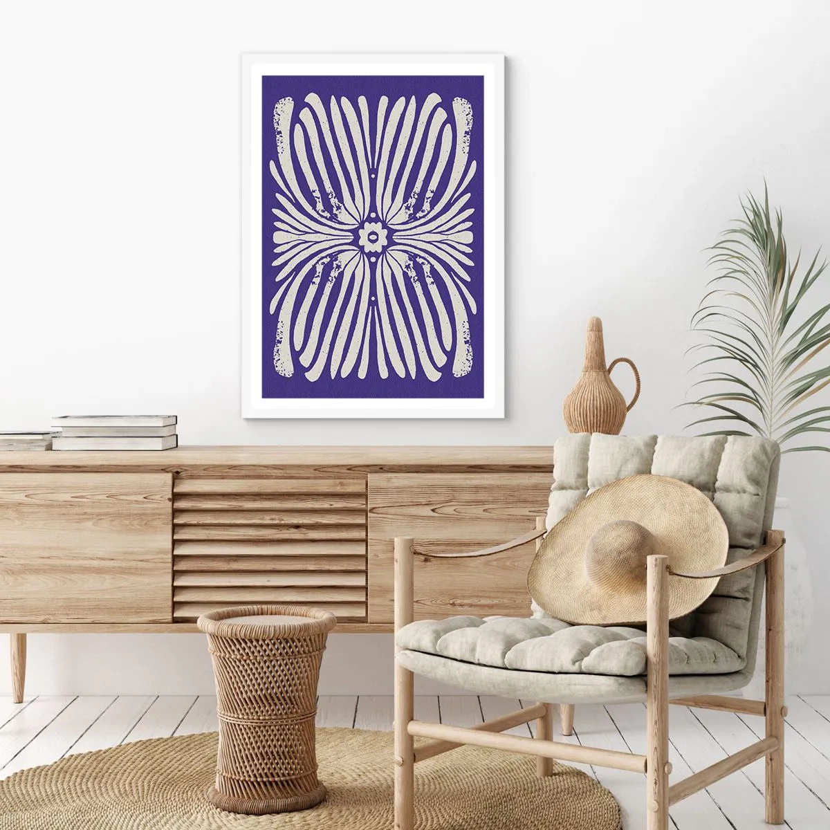 Affiche dans un cadre blanc - Poster - Inspirations ethniques - 50x70 cm