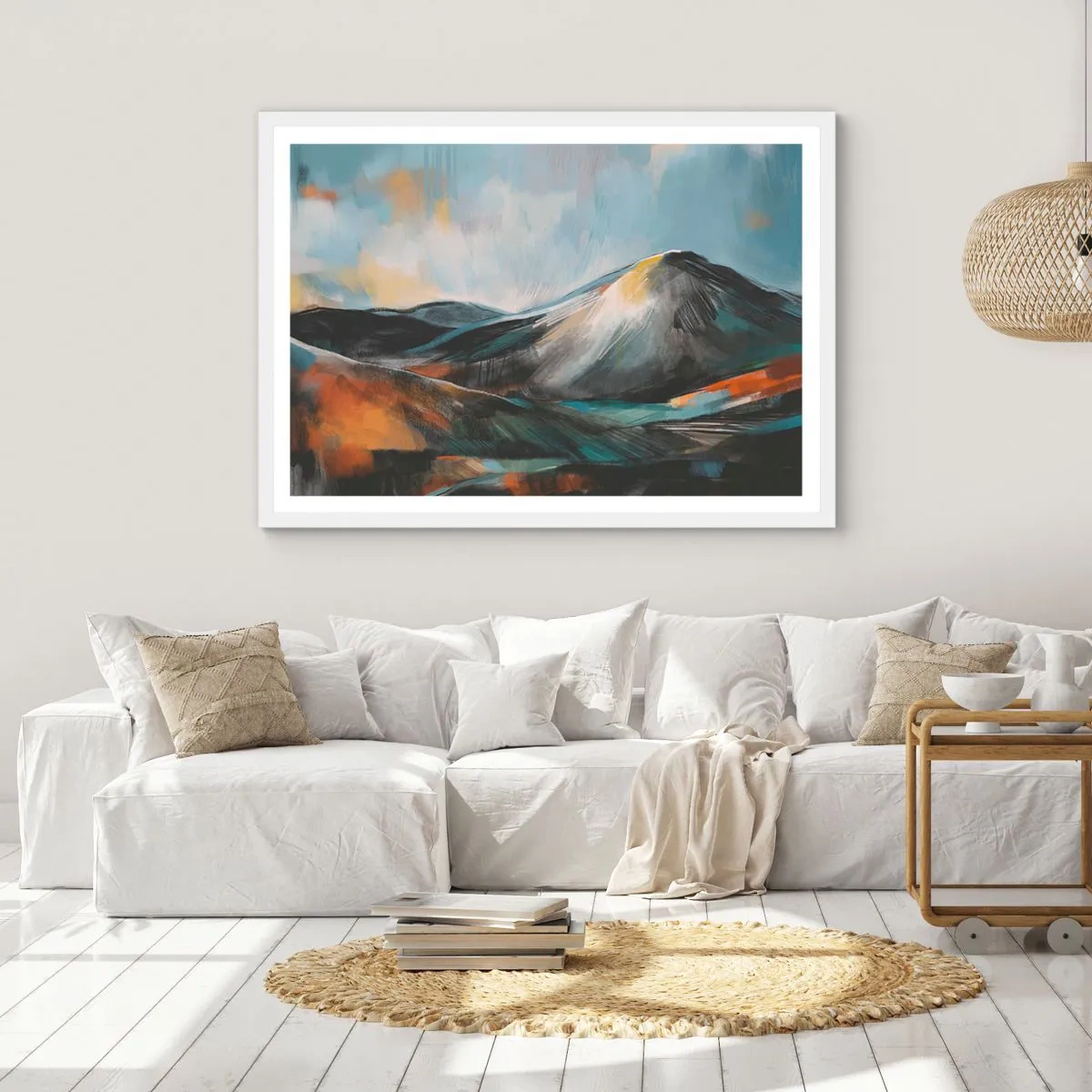 Affiche dans un cadre blanc - Poster - Brut et beau - 70x50 cm