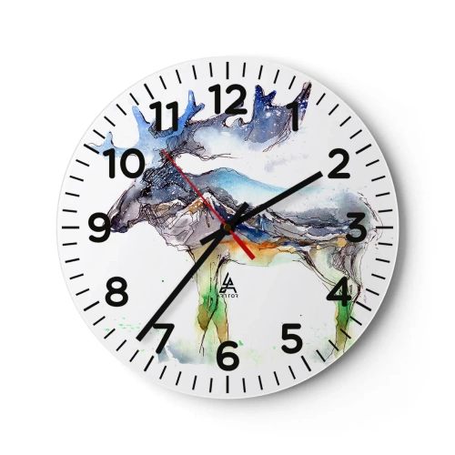 Horloge murale - Pendule murale - Le héros d'un conte d'hiver - 40x40 cm