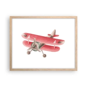 Affiche dans un chêne clair - Poster - Prêt pour les hauts vols - 50x40 cm