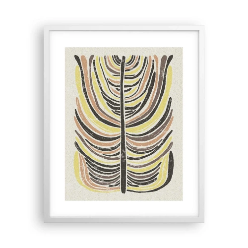 Affiche dans un cadre blanc - Poster - Abstraction pleine de vie - 40x50 cm