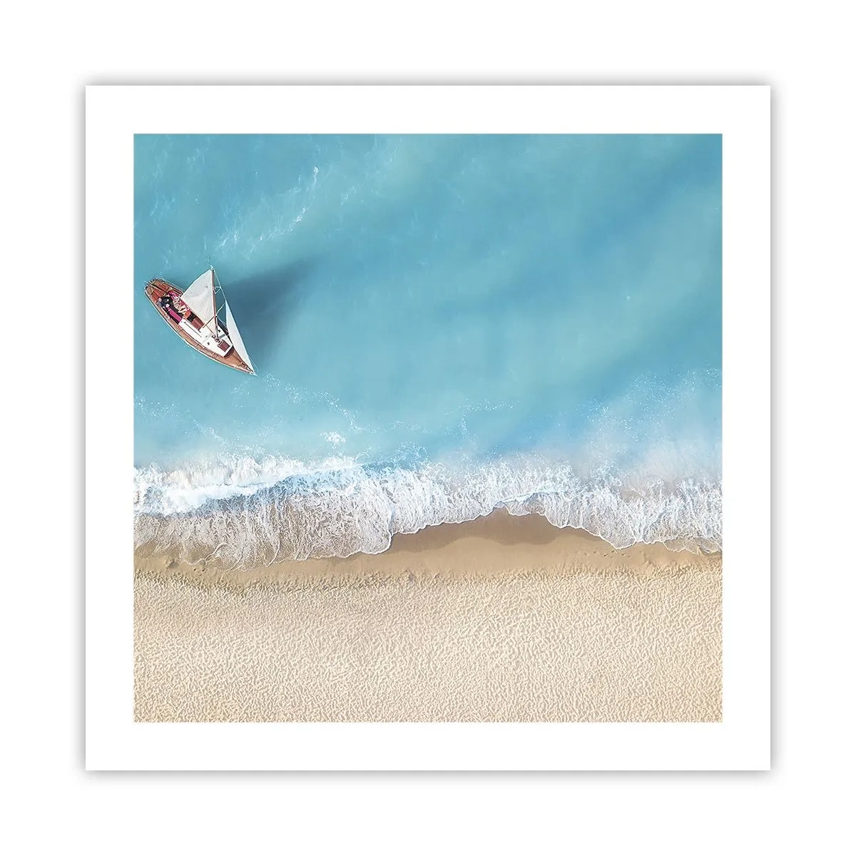 Affiche - Poster - A la frontière de l'azur et de l'or - 50x50 cm