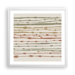 Affiche dans un cadre blanc - Poster - Notation musicale des couleurs - 50x50 cm