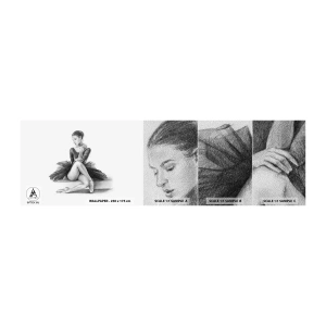 Échantillon de Papier Peint Premium Sand - Envoutée par la danse - Ballerine, Danse, Ballet - 100x30 cm