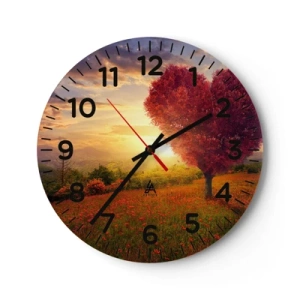 Horloge murale - Pendule murale - Touche le cœur - 40x40 cm