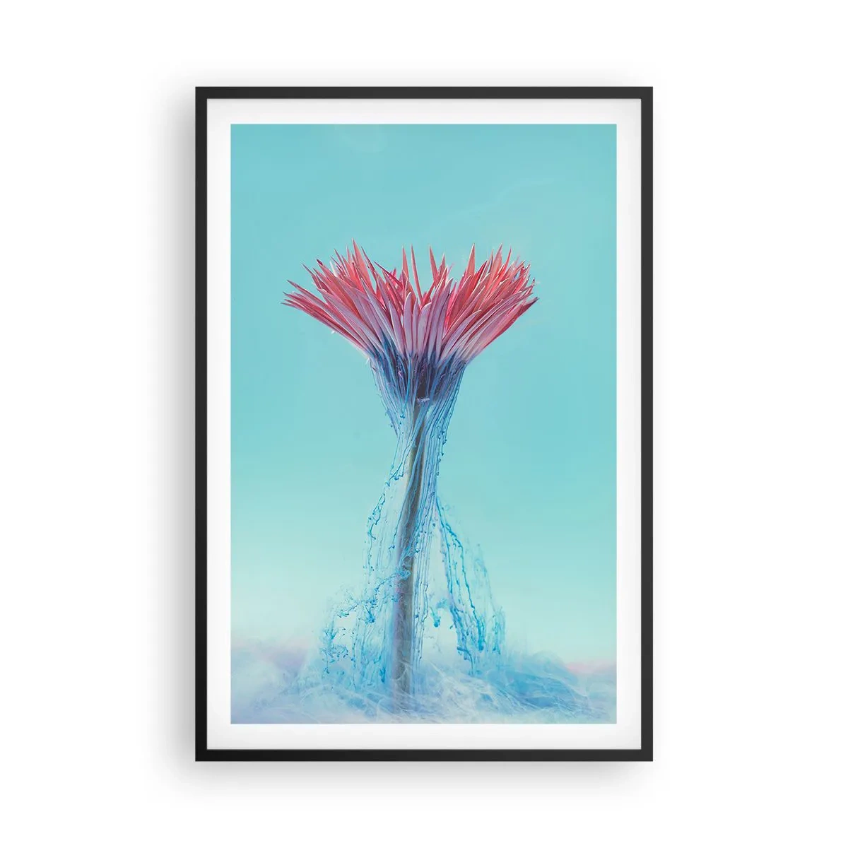 Affiche dans un cadre noir - Poster - Dans une étreinte vivifiante - 61x91 cm