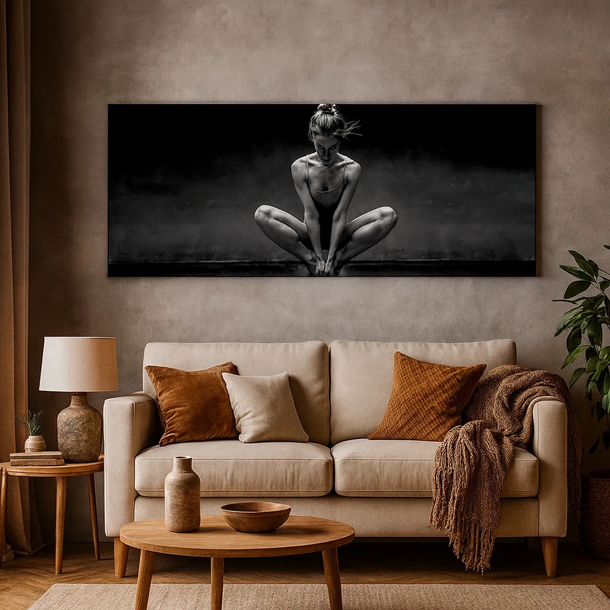 Impression sur toile - Image sur toile - Concentration de l'énergie de la danse - 30x30 cm