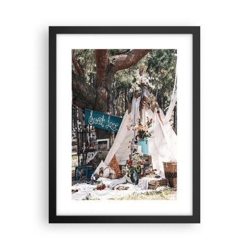Affiche dans un cadre noir - Poster - Make love… - 30x40 cm
