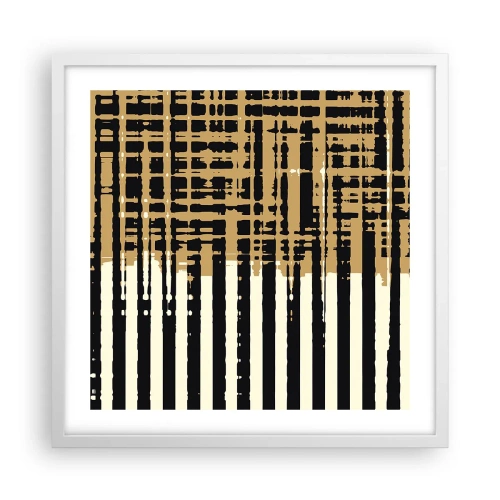 Affiche dans un cadre blanc - Poster - Abstraction architecturale - 50x50 cm