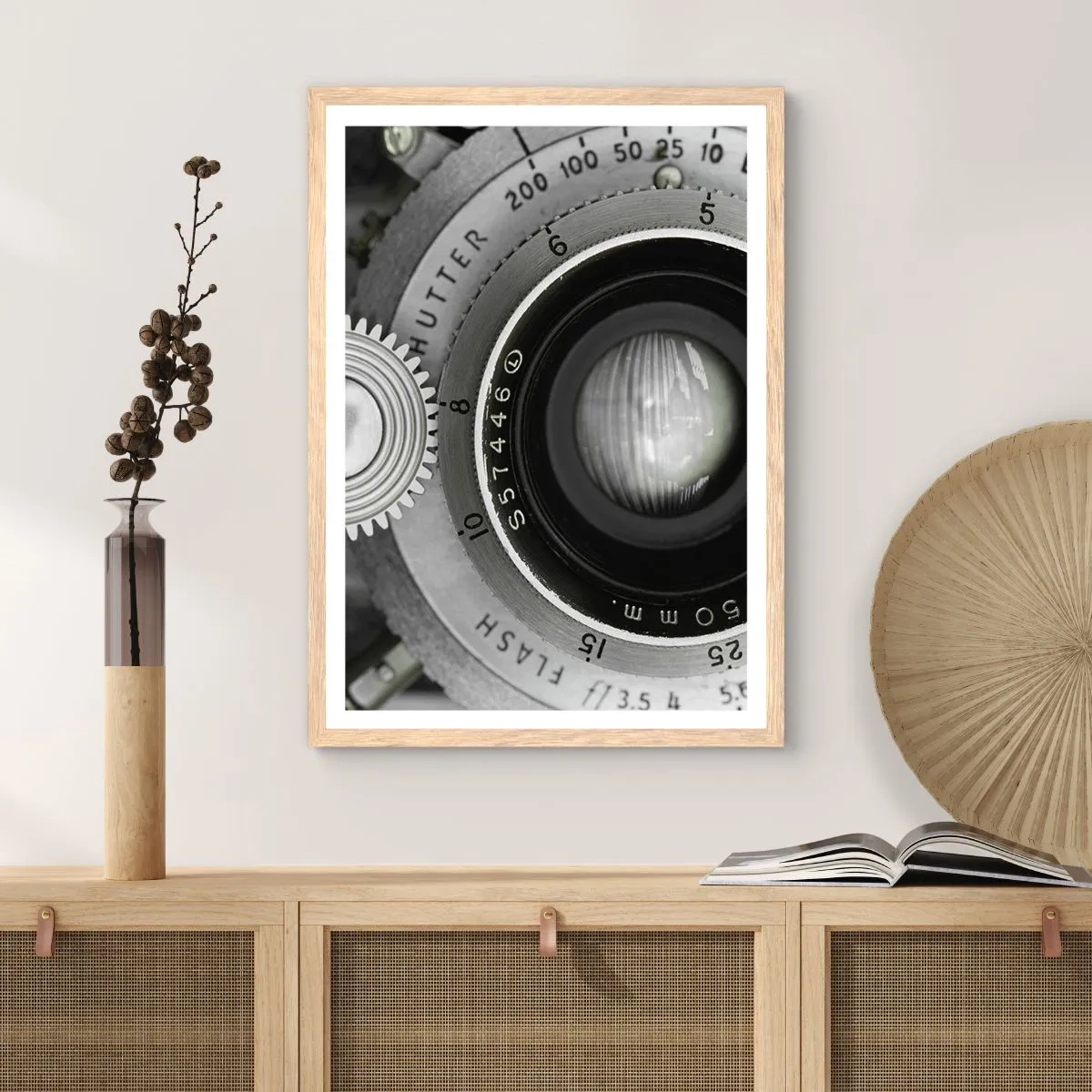 Affiche dans un chêne clair - Poster - Histoire d'Hollywood - 40x50 cm