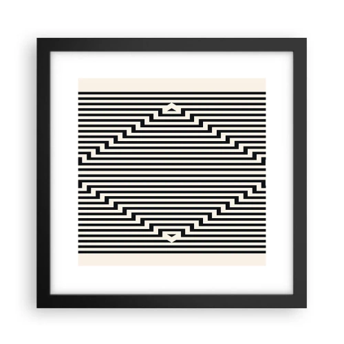 Affiche dans un cadre noir - Poster - Illusion géométrique - 30x30 cm