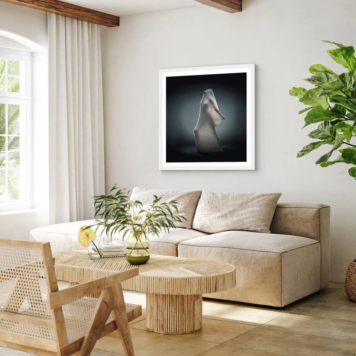 Affiche dans un cadre blanc - Poster - Une soif secrète - 30x30 cm