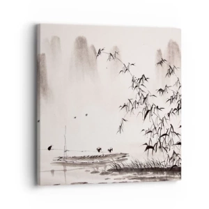 Impression sur toile - Image sur toile - Le silence des rizières - 30x30 cm