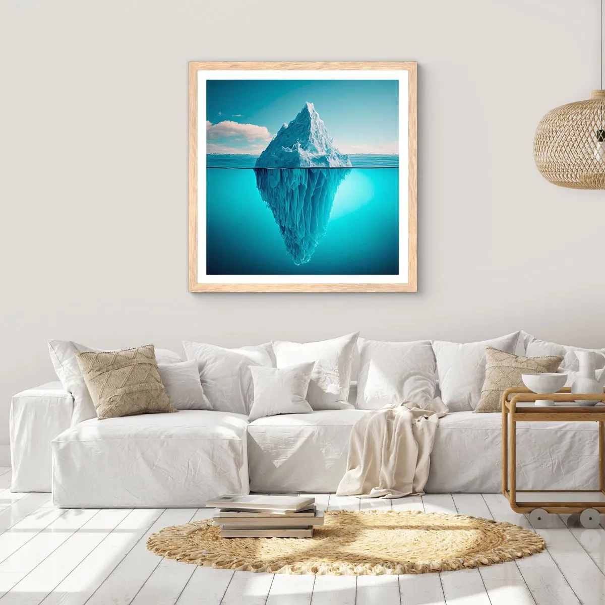 Affiche dans un chêne clair - Poster - Reine de Glace - 60x60 cm