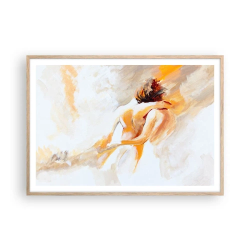 Affiche dans un chêne clair - Poster - Proximité dans le ciel - 100x70 cm