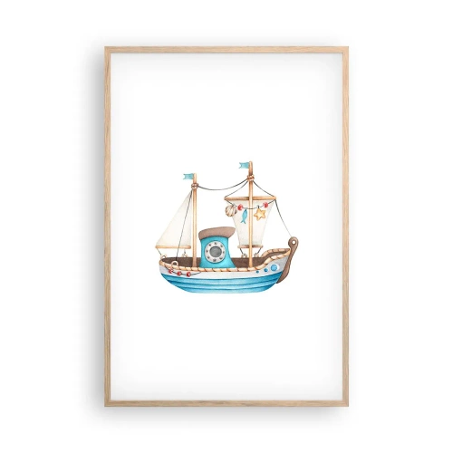 Affiche dans un chêne clair - Poster - Ohé, l'aventure ! - 61x91 cm