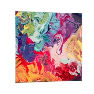 Impression sur verre - Image sur verre - La naissance des couleurs - 30x30 cm