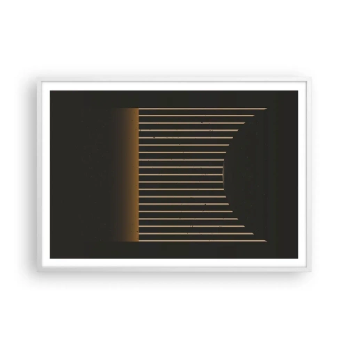 Affiche dans un cadre blanc - Poster - Explorez les ténèbres - 100x70 cm
