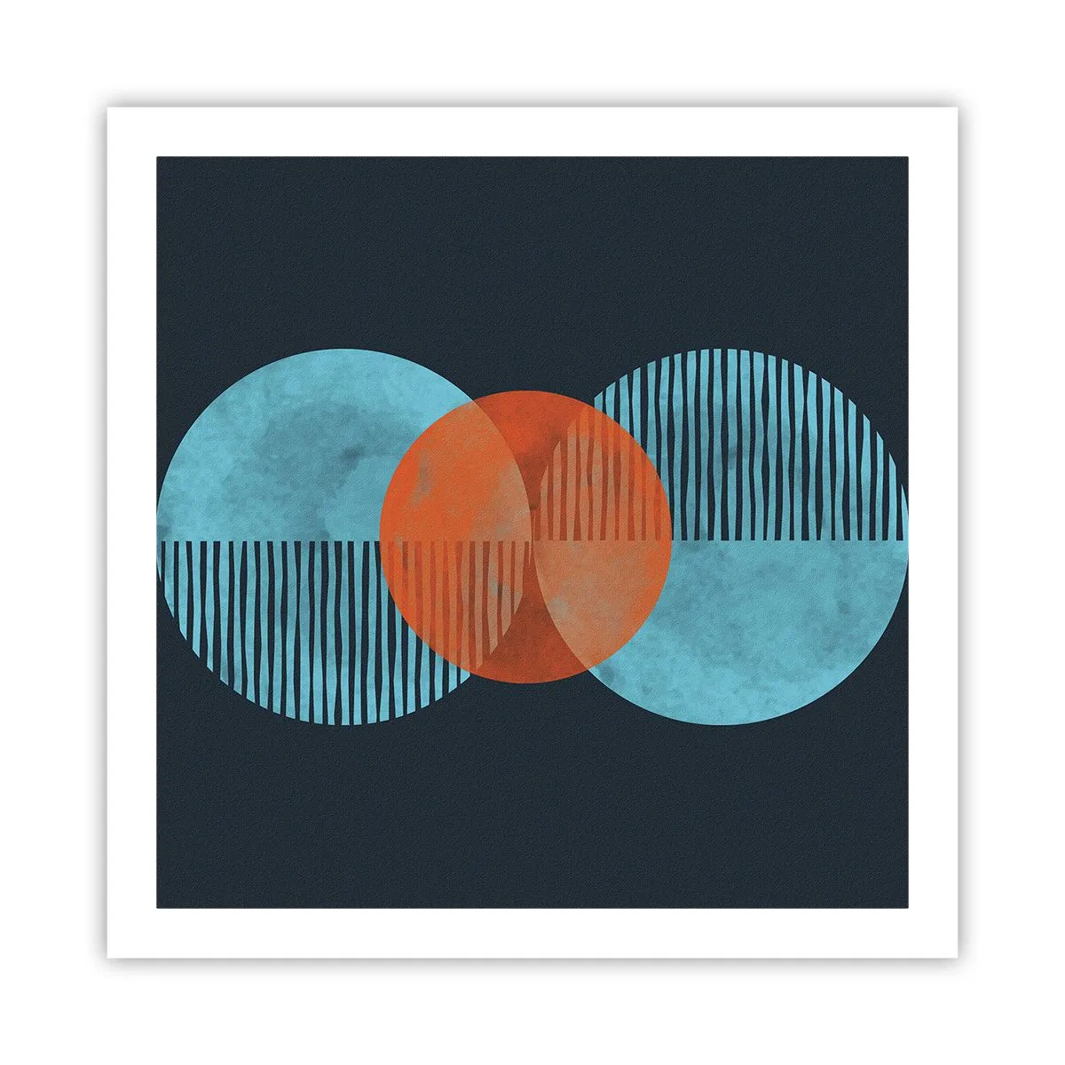 Affiche - Poster - Composition symétrique - 60x60 cm