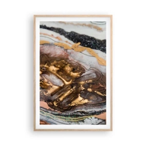 Affiche dans un chêne clair - Poster - Élément de la terre - 61x91 cm