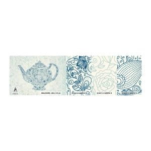 Échantillon de Papier Peint Autocollant Deluxe Sticker - Le charme du thé - Lanceur, Thé, Cuisine - 100x30 cm