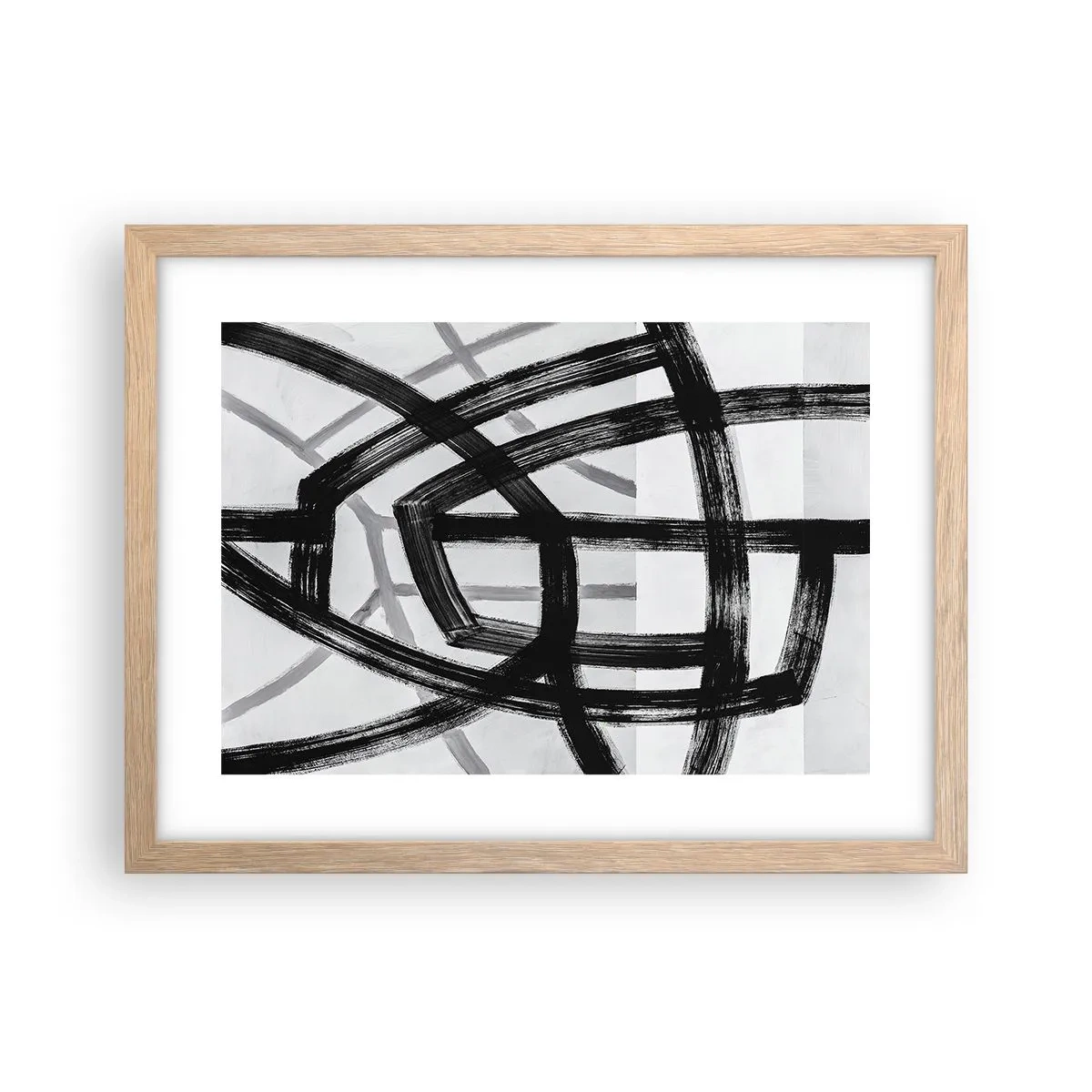 Affiche dans un chêne clair - Poster - Profondeur du bâtiment - 40x30 cm