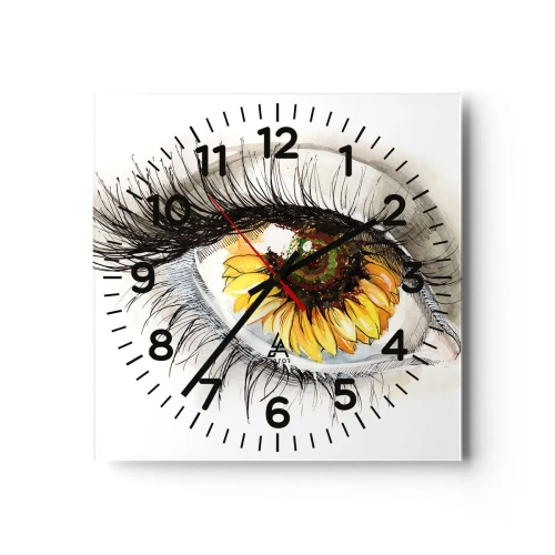 Horloge murale - Pendule murale - Un look aussi chaud que l'été - 40x40 cm