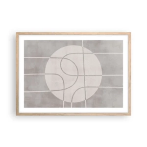 Affiche dans un chêne clair - Poster - Circulaire et tout droit - 70x50 cm