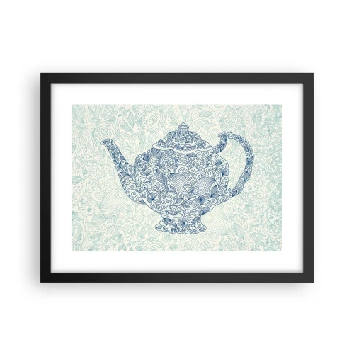 Affiche dans un cadre noir - Poster - Le charme du thé - 40x30 cm