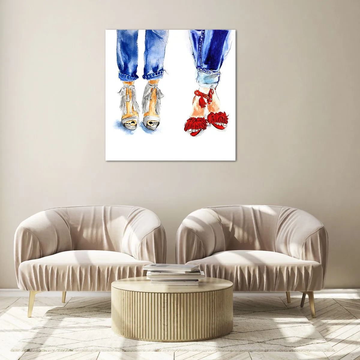 Impression sur verre - Image sur verre - Peut-être irons-nous nous promener? - 50x50 cm