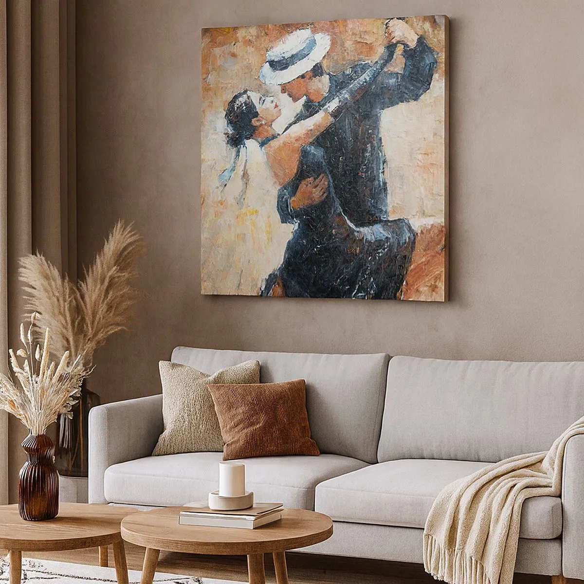 Impression sur toile - Image sur toile - À la Rudolf Valentino - 30x30 cm