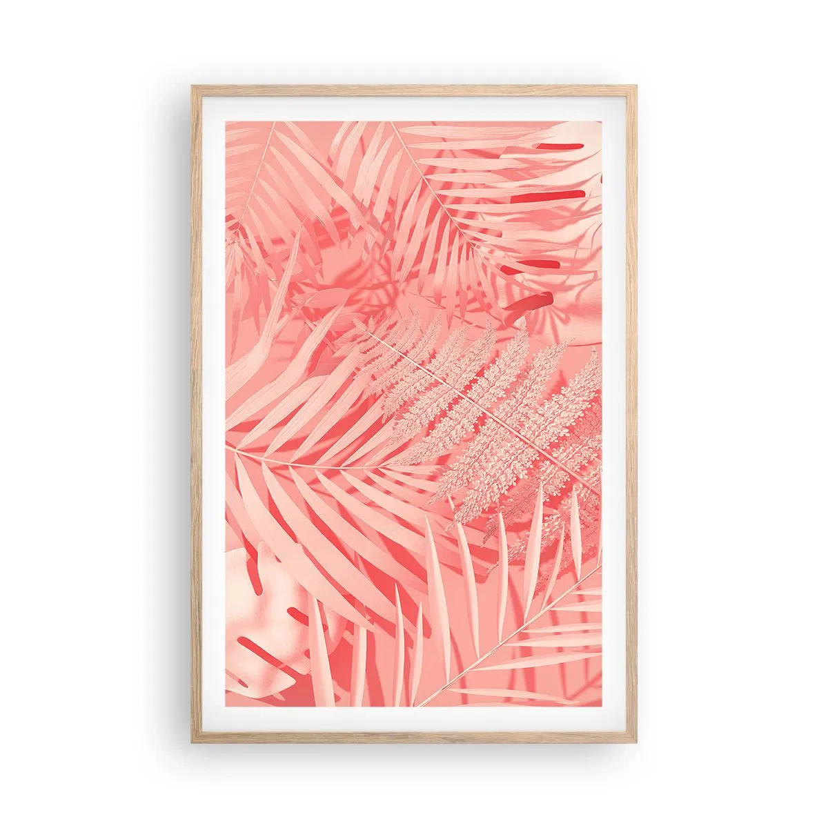 Affiche dans un chêne clair - Poster - Concept de rose - 61x91 cm