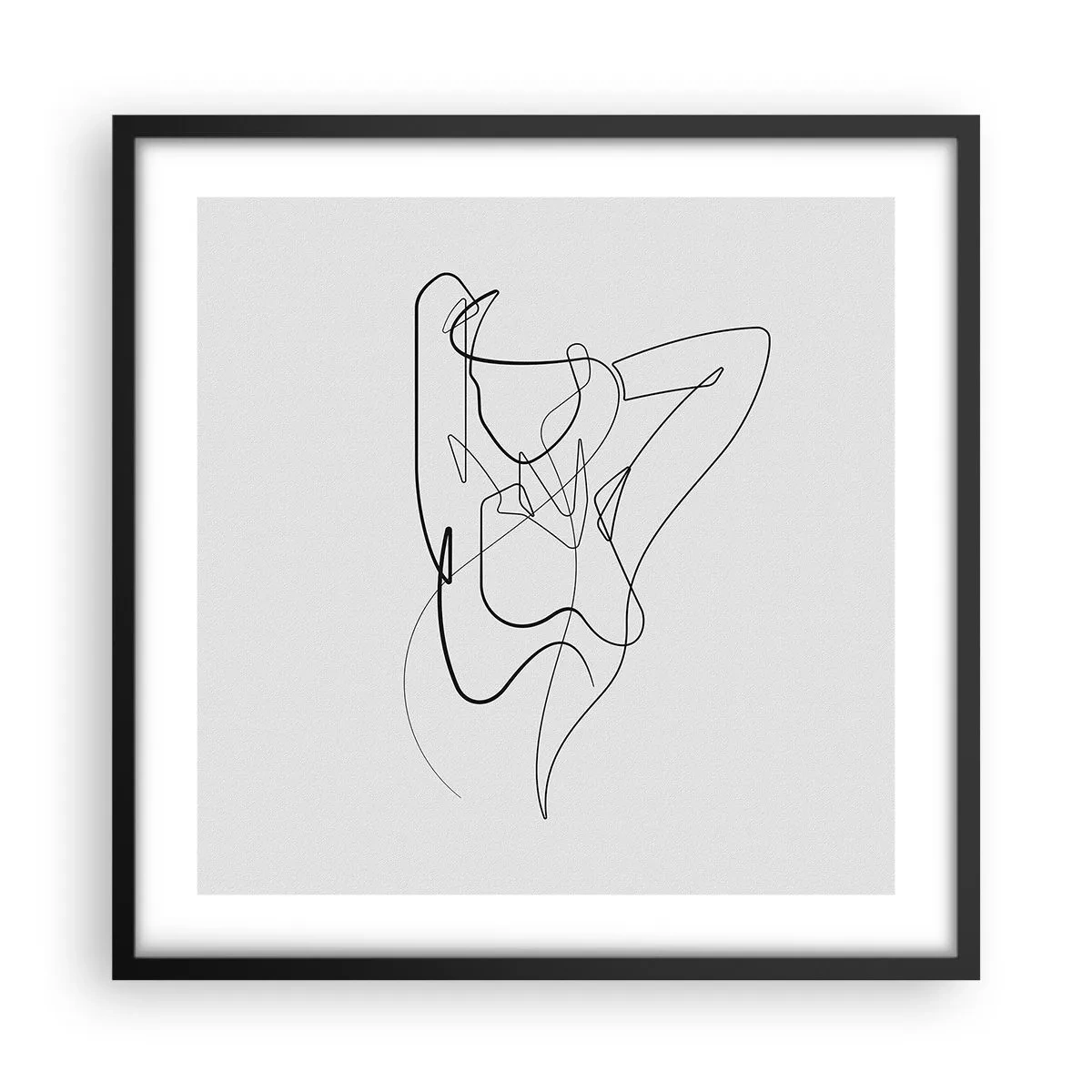 Affiche dans un cadre noir - Poster - Vraiment, tu es comme ça... - 50x50 cm