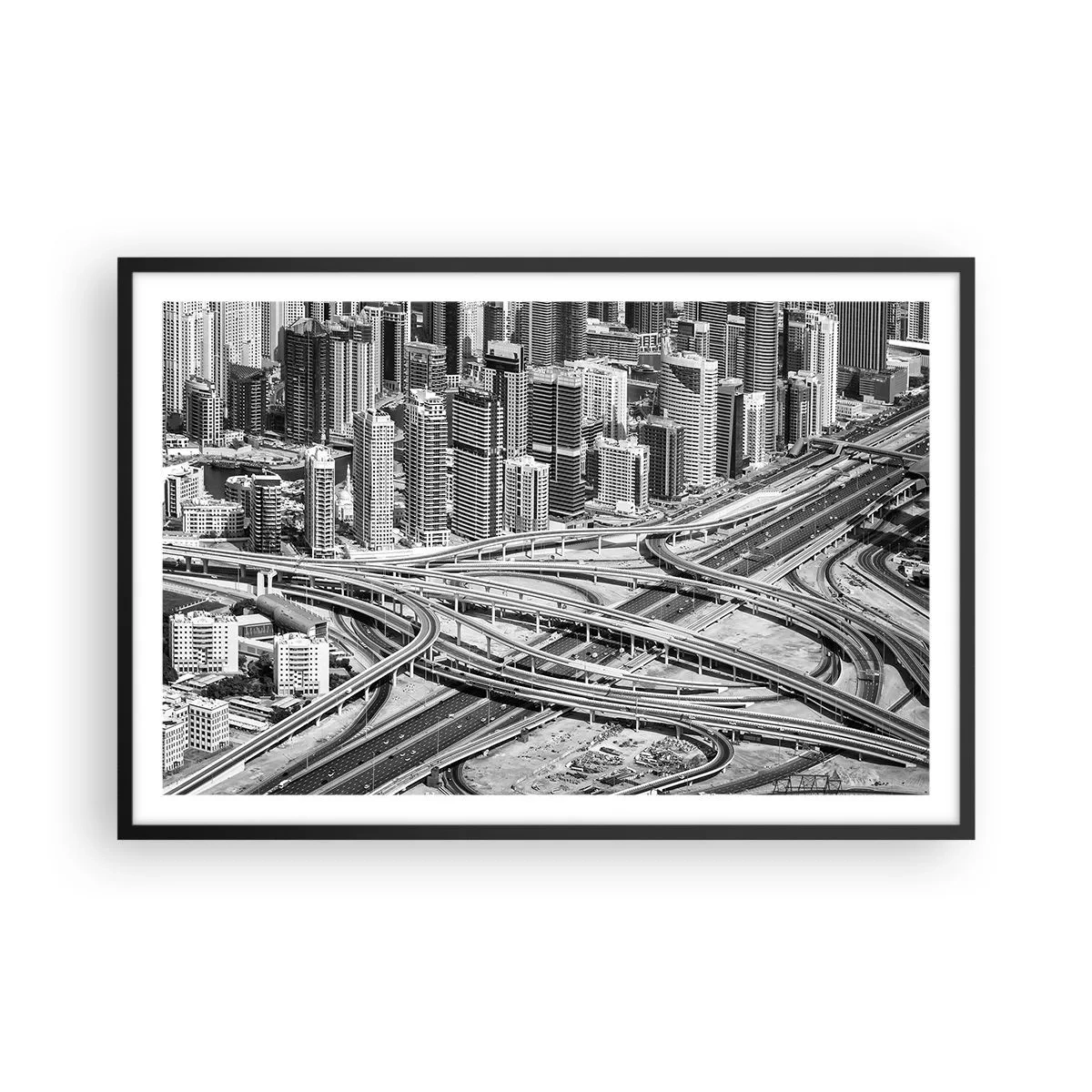 Affiche dans un cadre noir - Poster - Dubaï - la ville impossible - 91x61 cm