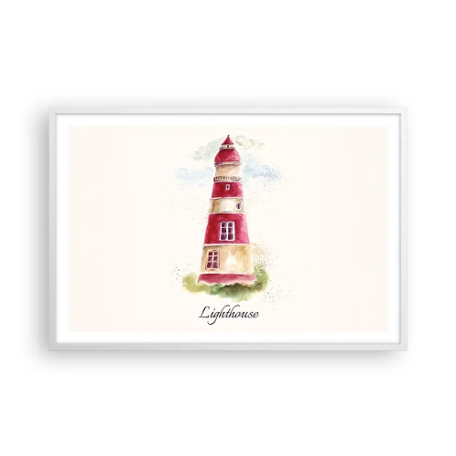 Affiche dans un cadre blanc - Poster - Il y a toujours beau temps autour - 91x61 cm