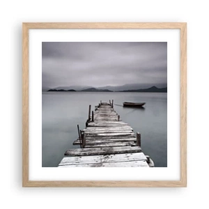 Affiche dans un chêne clair - Poster - Tu peux partir demain - 40x40 cm