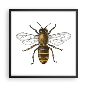 Affiche dans un cadre noir - Poster - Belle et bonne - 50x50 cm