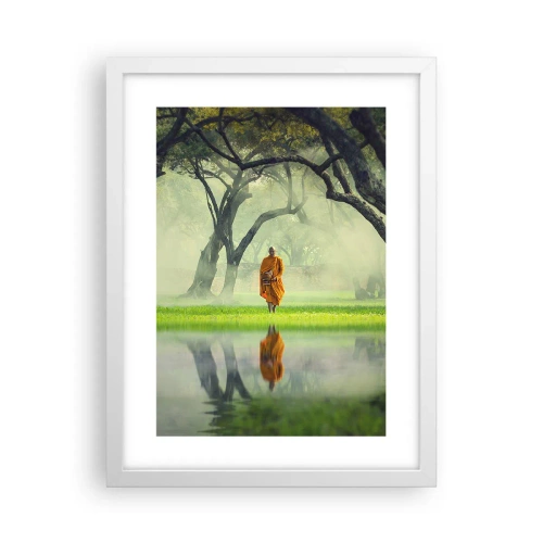 Affiche dans un cadre blanc - Poster - En route vers l'illumination - 30x40 cm