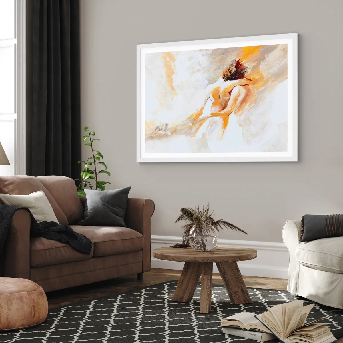 Affiche dans un cadre blanc - Poster - Proximité dans le ciel - 100x70 cm