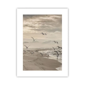 Affiche - Poster - Le bruit de la mer, le chant des oiseaux - 30x40 cm