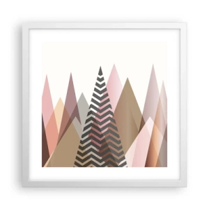 Affiche dans un cadre blanc - Poster - Vue pyramidale - 40x40 cm