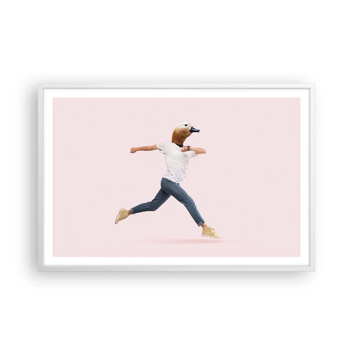 Affiche dans un cadre blanc - Poster - Une pincée d'absurdité - 91x61 cm