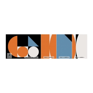 Échantillon de Papier Peint Autocollant Deluxe Sticker - Rangement de figures - Abstraction, Graphique, Motif géométrique - 100x30 cm