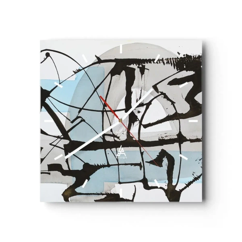 Horloge murale - Pendule murale - Bleu malgré tout - 40x40 cm