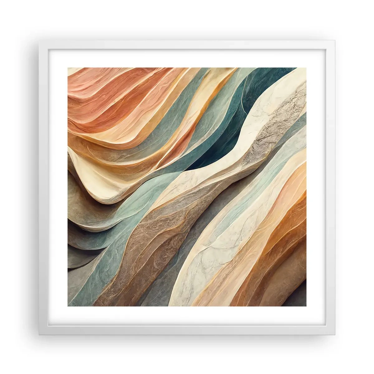 Affiche dans un cadre blanc - Poster - Le moment avant le changement - 50x50 cm