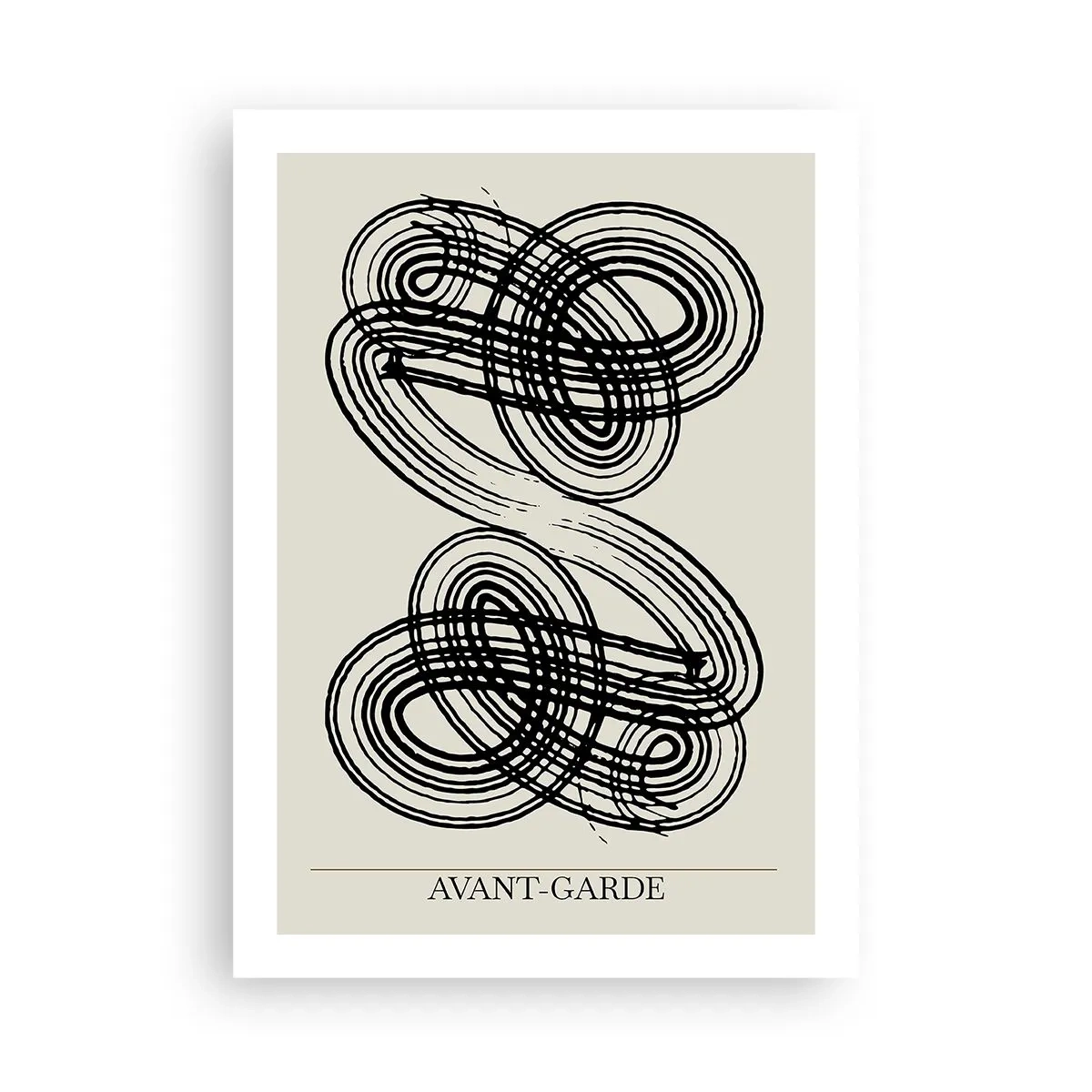 Affiche - Poster - Composition abstraite de lignes d'avant-garde - 50x70cm - C'est venu spontanément - Décoration murale moderne pour le salon et la chambre ARTTOR