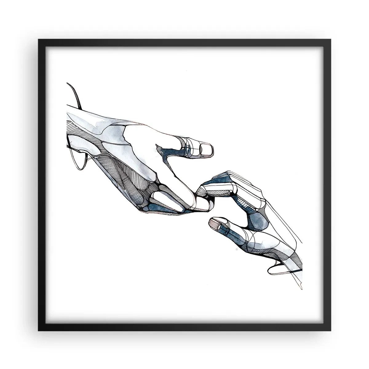 Affiche dans un cadre noir - Poster - Un bon geste - 50x50 cm