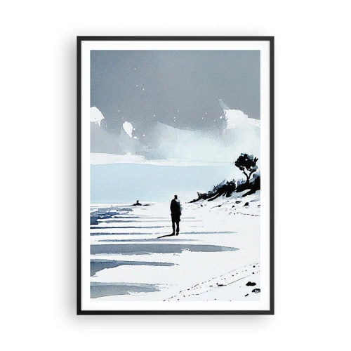 Affiche dans un cadre noir - Poster - Seul à seul - 70x100 cm